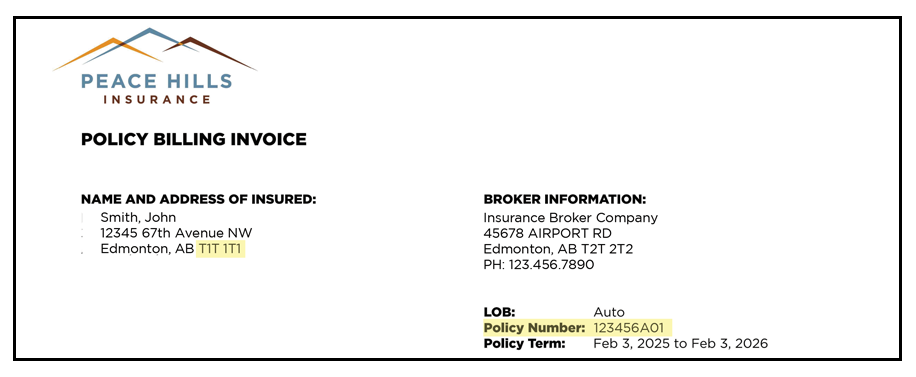 GW Invoice Sample Framed